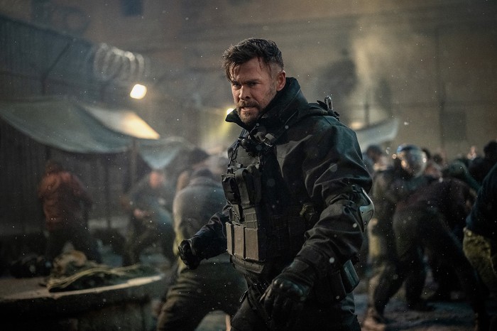 Extraction 2. Chris Hemsworth as Tyler Rake in Extraction 2. Cr. Jasin Boland/Netflix © 2023