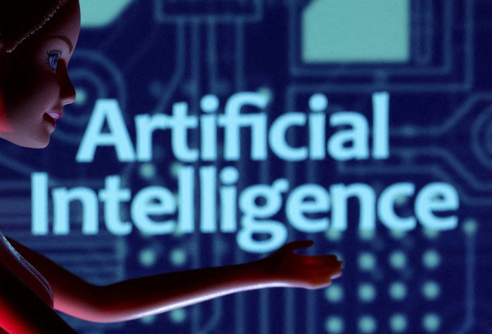 FILE PHOTO: Artificial Intelligence words are seen in this illustration taken March 31, 2023. REUTERS/Dado Ruvic/Illustration/File Photo