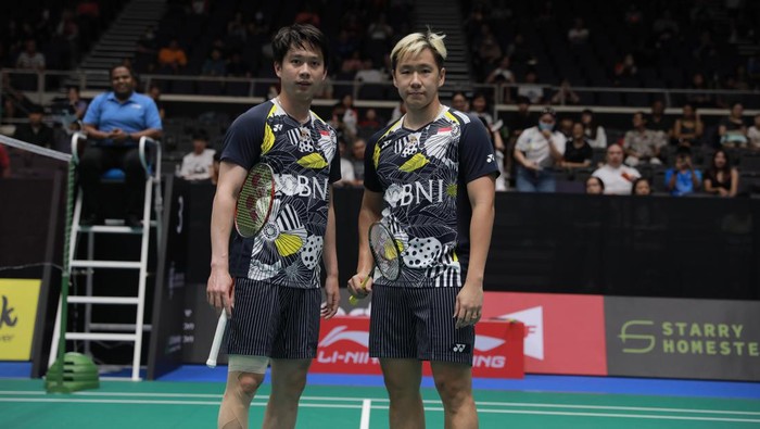 Kevin Sanjaya Sukamuljo/Marcus Fernaldi Gideon di Singapore Open 2023