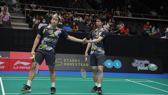 Kevin Sanjaya Sukamuljo/Marcus Fernaldi Gideon di Singapore Open 2023