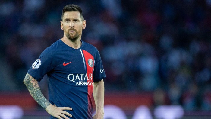 PARIS, FRANCE - JUNE 3:  Lionel Messi #30 of Paris Saint-Germain during the Paris Saint-Germain V Clermont, French Ligue 1 regular season match at Parc des Princes on June 3, 2023, in Paris, France (Photo by Tim Clayton/Corbis via Getty Images)