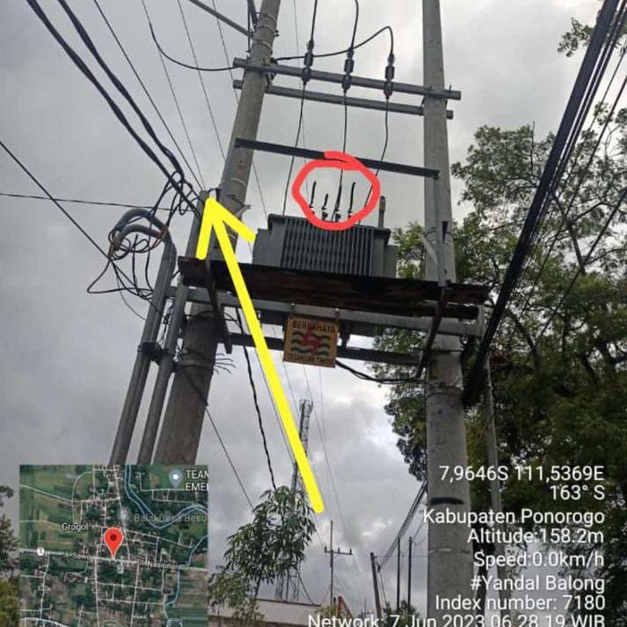 Pencurian kabel PLN di Ponorogo