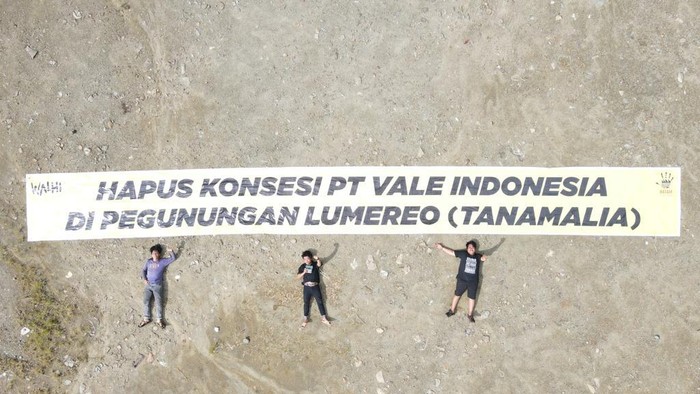 Potret penolakan warga terhadap rencana perluasan tambang PT Vale Indonesia Tbk di Blok Tanamalia, Luwu Timur. Dokumen Istimewa