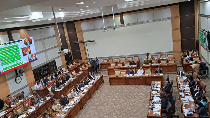Rapat kerja KPK dengan Komisi III DPR RI. (Dwi R/detikcom)
