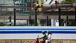 Penampakan Halte Darurat TransJakarta Saat Revitalisasi