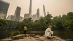 Langit New York Berubah Oranye Gegara Asap Kebakaran Hutan