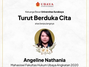 Ubaya Kenang Angeline yang Dibunuh Guru Les Musik: IPK-nya Bagus