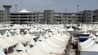 Tenda-tenda untuk jemaah haji telah didirikan di Mina.