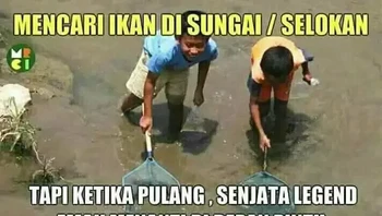 Kalau nggak nyari ikan ya cari belalang, itu doang urusan anak-anak. Foto: Facebook/Meme Rage & Comic Indonesia