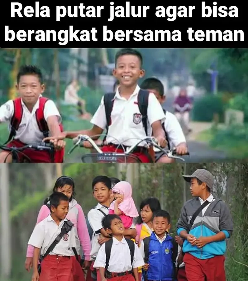 Kenangan masa kecil mendadak terlintas ketika lihat meme berikut. Ah, indahnya masa kanak-kanak.