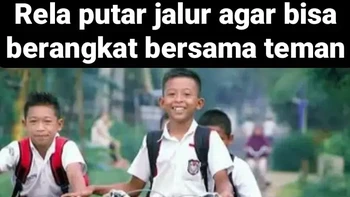 Demi bisa ke sekolah bareng teman-teman tersayang. Foto: Instagram/sejiwatinja