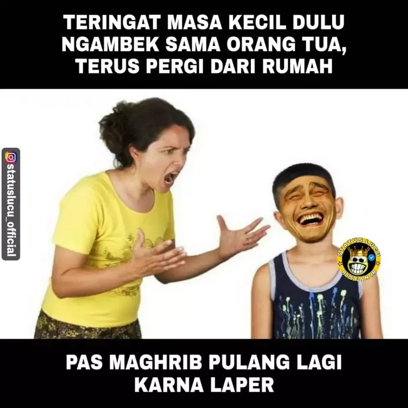 Kenangan masa kecil mendadak terlintas ketika lihat meme berikut. Ah, indahnya masa kanak-kanak.