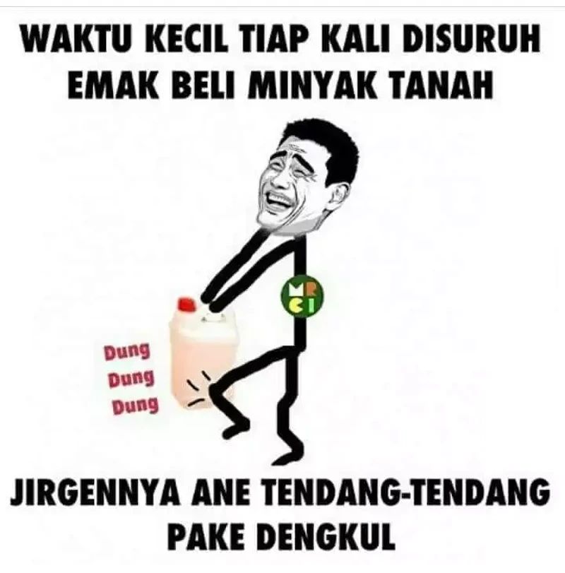 Kenangan masa kecil mendadak terlintas ketika lihat meme berikut. Ah, indahnya masa kanak-kanak.