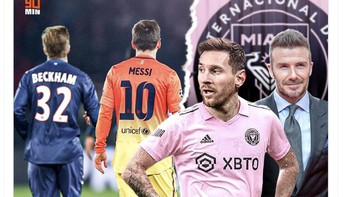 Dulu pernah bertanding sebagai pemain, kini Messi dan Beckham bersama lagi di Inter Miami. Foto: Twitter