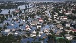 Penampakan dari Udara Banjir Akibat Jebolnya Bendungan di Ukraina