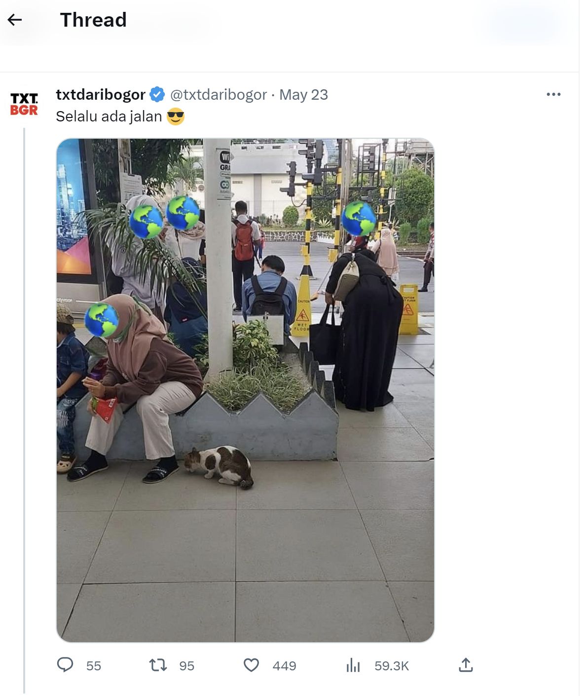 Viral foto pembatas taman di Stasiun Bogor