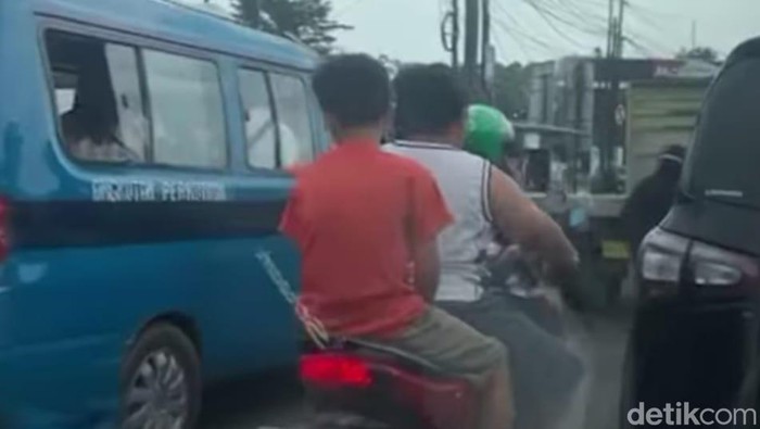 Bocil tidak pakai helm saat berkendara (dok istimewa)