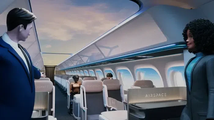 Canggih! Wujud Kabin Masa Depan Terobosan Airbus Airbus telah meluncurkan kabin pesawat masa depan. Desain baru ini diharapkan dapat sepenuhnya menghilangkan karbon penerbangan. (Req Edo)