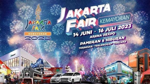 Jakarta Fair 2023 akan digelar di JIEXPO Kemayoran, Jakarta Pusat pada 14 Juni-16 Juli 2023. Simak informasi cara ke Jakarta Fair 2023 naik kereta KRL.