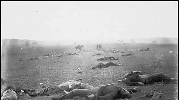 Gambar ini menunjukkan kematian Federal di medan Pertempuran Gettysburg di Pennsylvania, selama periode tahun 1860-an. Foto: via 121Cliks