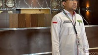 Kepala Seksi Akomodasi Daker Makkah, Abduh Dhiya’ur Rahman menjelaskan bahwa setiap hotel disediakan musholla dan restoran untuk makan. Fasilitas lain kami menyiapkan mesin cuci, tersedia di lantai khusus demikian juga untuk jemur Foto: Meliyanti Setyorini