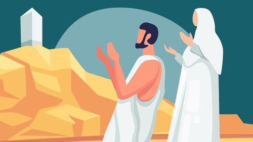 Ilustrasi wukuf di Arafah