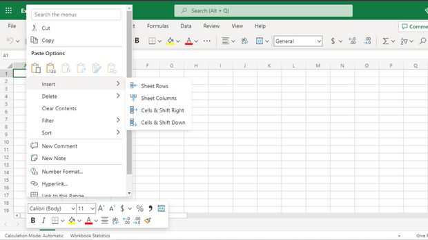 Cara menambah kolom di Microsoft Excel