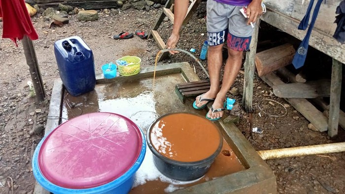Kondisi air warga di Konawe Kepulauan, Sultra.