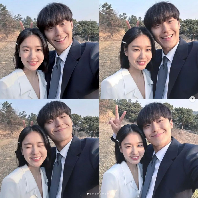 Lee Do Hyun dan Ahn Eun Jin berfoto mesra untuk adegan lamaran mereka di The Good Bad Mother episode 14. Foto: Dok. Instagram JTBC, Netflix