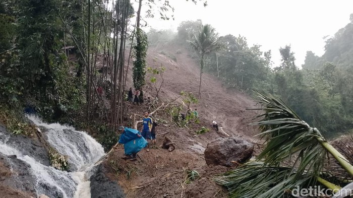 Lokasi longsor yang tewaskan pasutri di Tasikmalaya