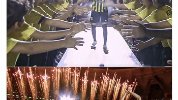 Sungguh atmosfer penyambutan Karim Benzema sangat meriah dan tak dapat dipercaya. Foto: Twitter