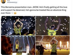 Netizen Terkesima Sambutan Spektakuler Benzema di Al Ittihad