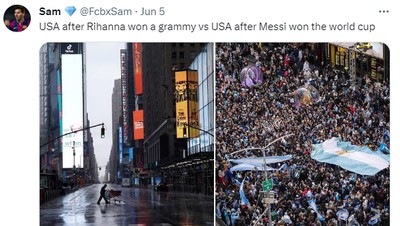 Meme Messi Gabung Inter Miami, Adu Popularitas dengan Rihanna!