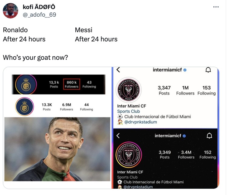 Meme Messi Ronaldo