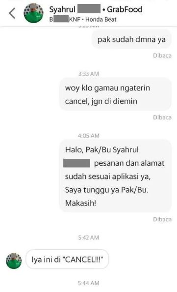 Kacau! Pengemudi Ojol Ogah Antar Makanan hingga Pelanggan Kelaparan