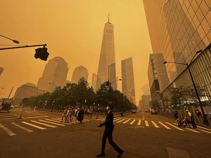 Sudah Level Gawat! Langit New York Oranye gegara Polusi, Warga Susah Napas