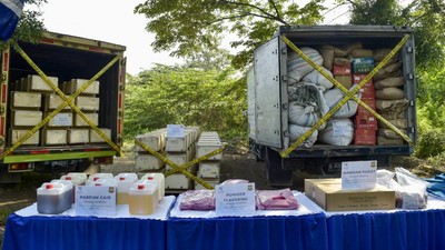 Penampakan Obat-Tembaga Ilegal dari China & Thailand yang Dimusnahkan Zulhas