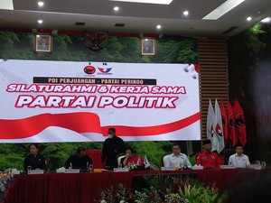 Hary Tanoe Pimpin Rombongan Perindo ke Markas PDIP, Yusuf Mansur Ikut