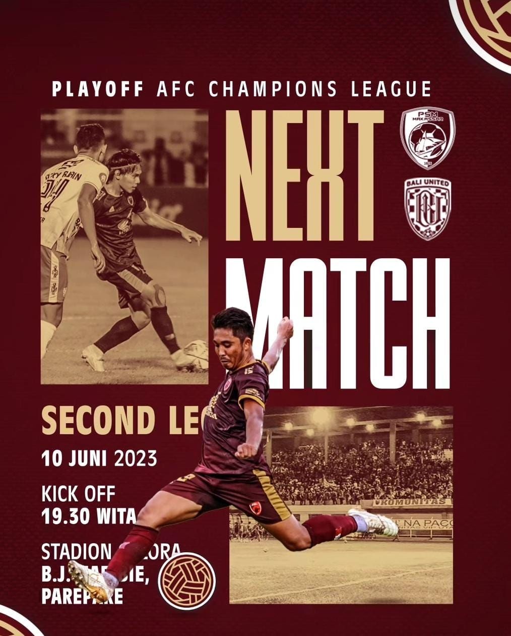 PSM Makassar Vs Bali United di leg 2 Kualifikasi Playoff Liga Champions Asia.