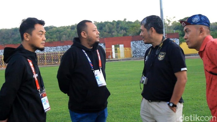 Tim Inspeksi PT LIB meninjau kesiapan Stadion BJ Habibie sebagai venue laga PSM Makassar Vs Bali United.