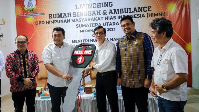 Wali Kota Medan Bobby Nasution saat menghadiri launching Rumah Singgah HIMNI
