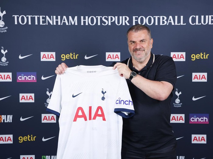 ENFIELD, ENGLAND - JUNE 09: New Tottenham Hotspur manager Ange Postecoglou poses for a photo at Tottenham Hotspur Training Centre on June 09, 2023 in Enfield, England. (Photo by Tottenham Hotspur FC/Tottenham Hotspur FC via Getty Images)