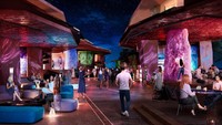 Pulau ini juga akan dilengkapi dengan 38 gerai makanan dan minuman, termasuk sembilan restoran kelas atas, sembilan restoran casual premium, santapan di kapal pesiar, dan tiga lounge atap.