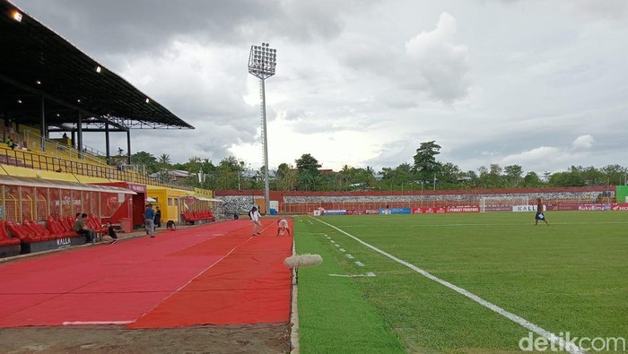Kondisi Stadion BJ Habibie jelang kickoff PSM Makassar Vs Bali United.