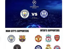 Meme Klub Besar Eropa Berbondong Dukung Inter Ketimbang City