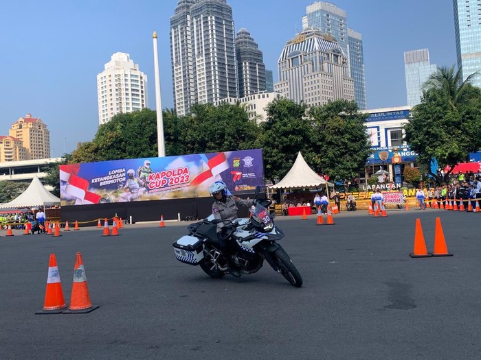 Polda Metro Jaya gelar lomba ketangkasan bermotor (Mulia/detikcom)