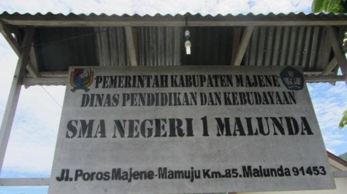 SMAN 1 Malunda, Majene, Sulbar.