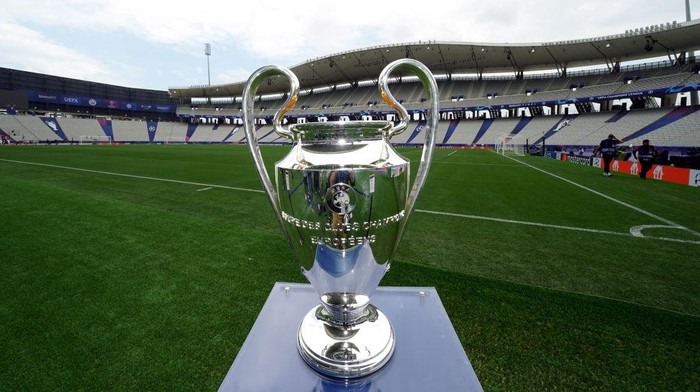 A general view of the UEFA Champions League Trophy on display at the Ataturk Olympic Stadium, Istanbul, ahead of Saturday's UEFA Champions League Final between Manchester City and Inter Milan. Picture date: Friday June 9, 2023. (Photo by Nick Potts/PA Images via Getty Images)