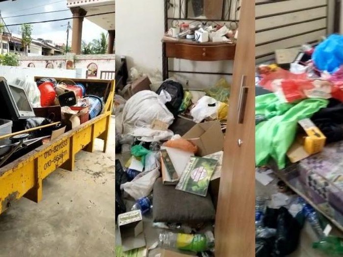 Unggahan seorang agensi properti yang membagikan kondisi rumah sewa miliknya yang berantakan dan banyak sampah.
