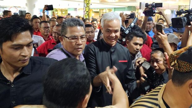 Bakal calon presiden (Bacapres) PDI Perjuangan (PDIP) Ganjar Pranowo melakukan kunjungan ke Sumatera Utara, pada Minggu (11/6/2023). (DPP PDIP)